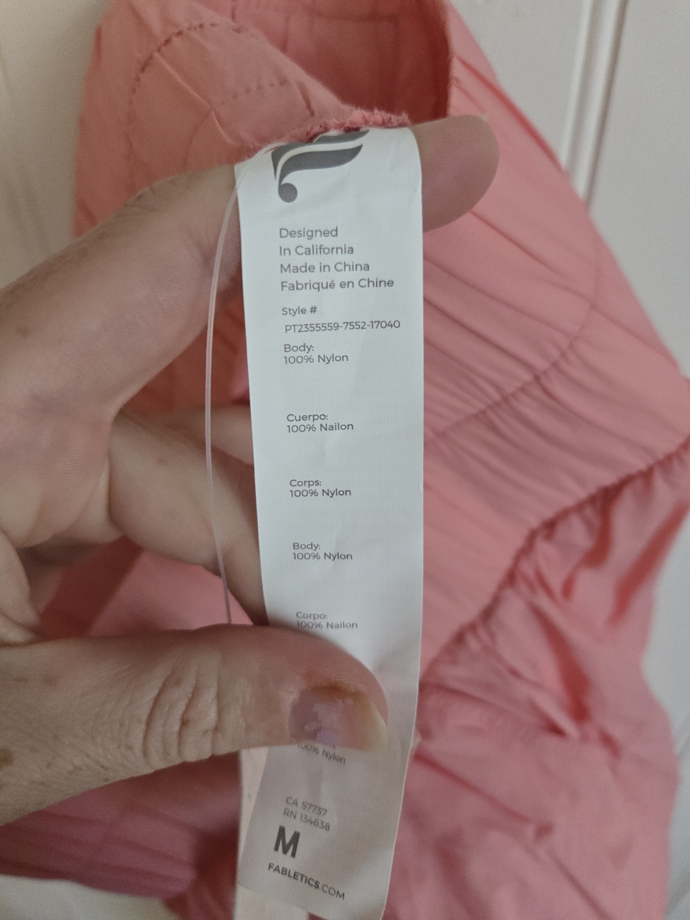 Fabletics Nwt Pink Elastic-Waist Light Weight Acrive Wear Joggers - Picture 8 of 8